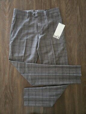 💋BAR III Gray/Brown Plaid Women's Pants